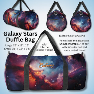 Add Name Galaxy Formations & Stars  Duffle Bag