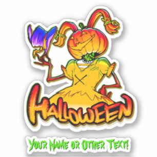 Add Name, Girl Lady Pumpkin Monster Smile Hat