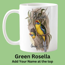 Add Name Green Rosella Australian Bird Animal 