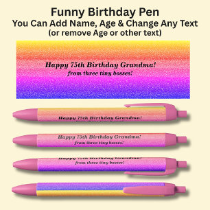 Add Name, Happy Birthday & from Grandkids Pen