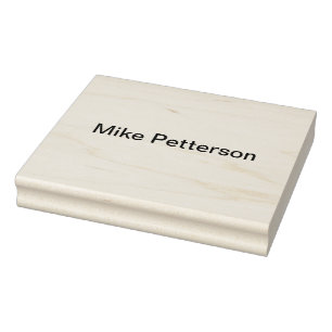 Add name her title custom template simple rubber stamp