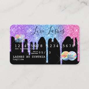 Add Name Holograph  Drips Modern Credit Card
