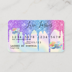 Add Name Holograph Drips Modern Credit Card