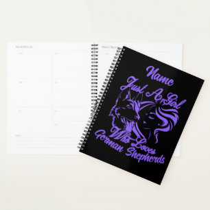 Add Name - Just a Girl Who Loves German Shepherds Planner