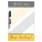 Add name keep smiling yellow grey notes