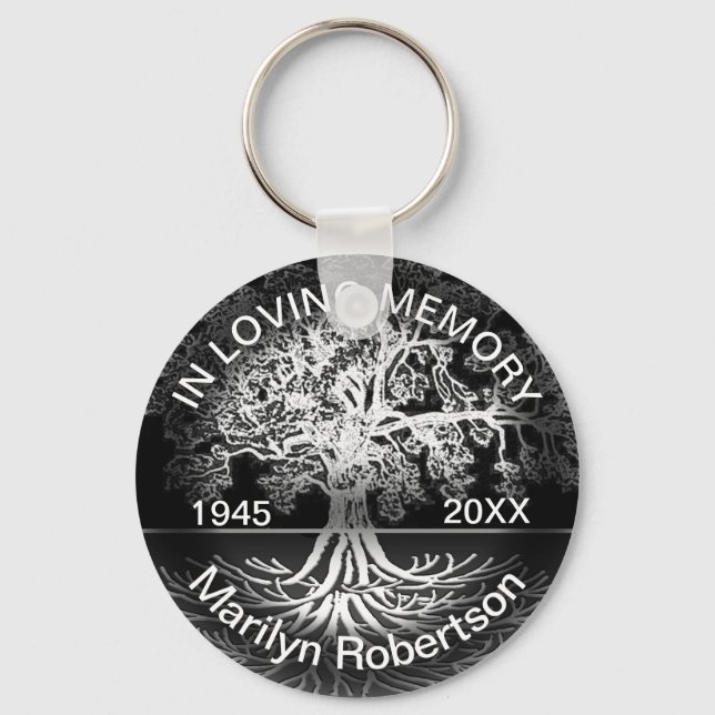 Add Name | Loving Memory | Tree of Life Key Ring (Front)