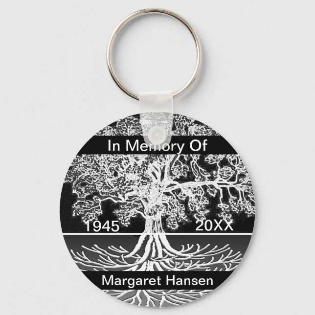 Add Name | Memorial | Tree of Life Key Ring (Front)