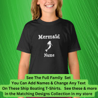 Add Name, Mermaid Boat Matching Family Set