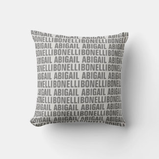 Add name minimalist bold modern grey chic cushion