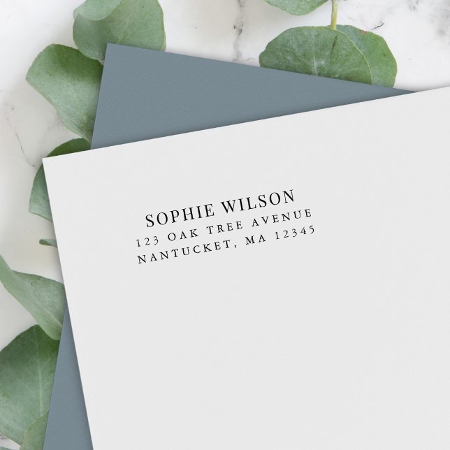  Add Name Modern Classic Return Address Self-inking Stamp (Creator Uploaded)