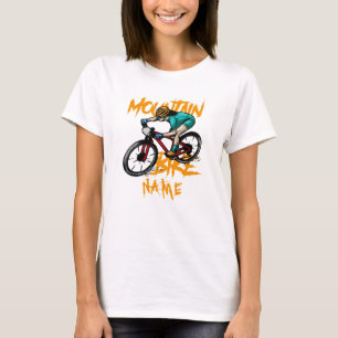 Add Name Mountain Bike Racer Rider T-Shirt