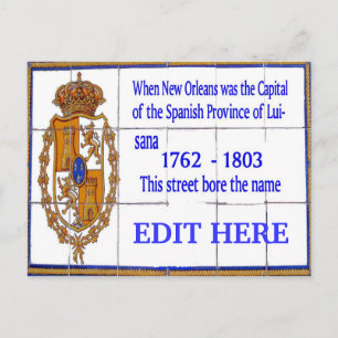 Add Name, New Orleans Spanish Tile Mural Card