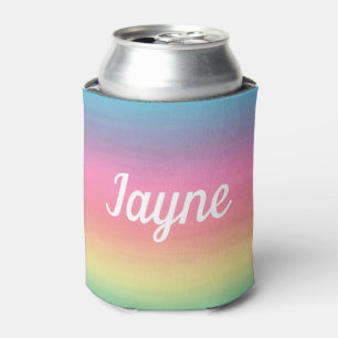 Add Name. Ombre Rainbow. Can Cooler