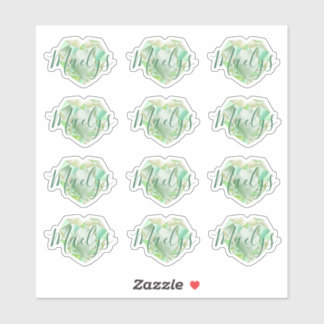   Add Name or Monogram Green Heart Diamond Emerald