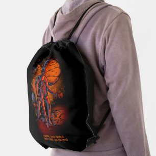 Add Name or Your Text - Lion Astronaut  SK8 Space  Drawstring Bag