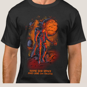 Add Name or Your Text - Lion Astronaut  SK8 Space  T-Shirt