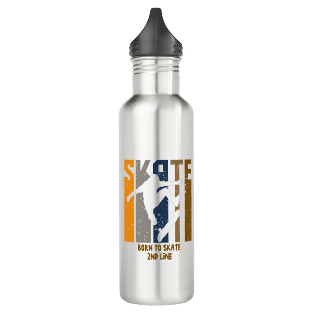 Add Name or Your Text - SKATE Skateboarder         710 Ml Water Bottle (Left)