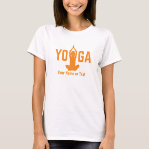 Add Name or Your Text Yoga Pose Figure T-Shirt