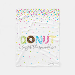 Add Name - Personalised Doughnut Forget the Fleece Blanket