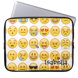 Add Name Personalised Emoji Laptop Sleeve