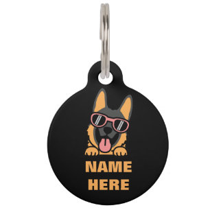 Add Name Phone Etc German Shepherd GSD Black Pet Tag