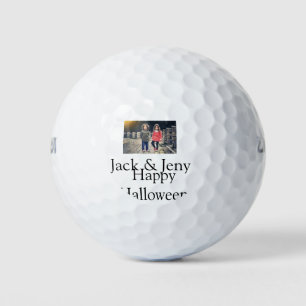 add name photo text Halloween kids girl boy Golf Balls