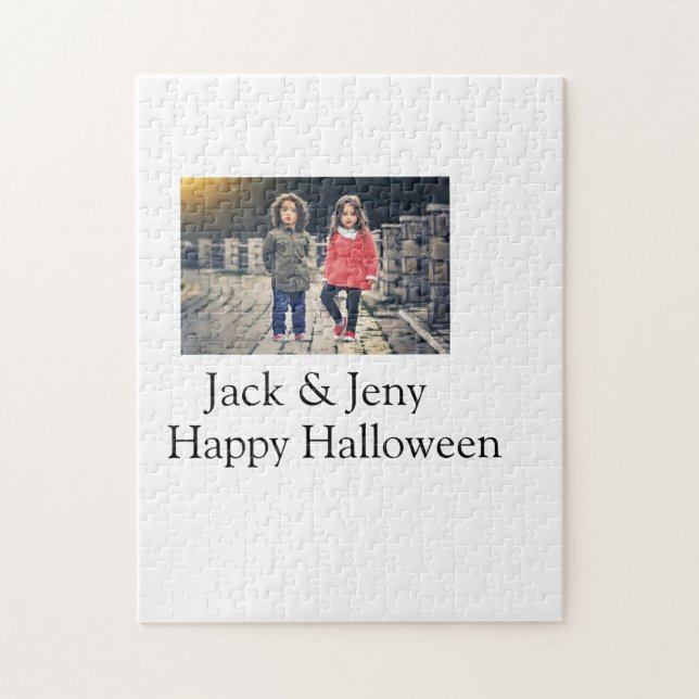 add name photo text Halloween kids girl boy Jigsaw Puzzle (Vertical)