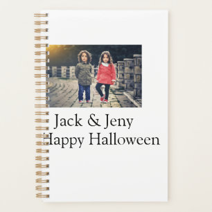 add name photo text Halloween kids girl boy Planner