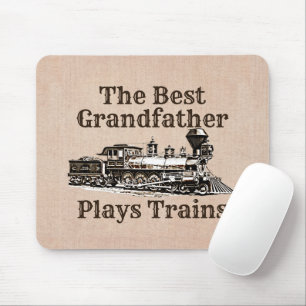 Add Name Plays Steam Train Grandpa Grandfather   Mouse Mat