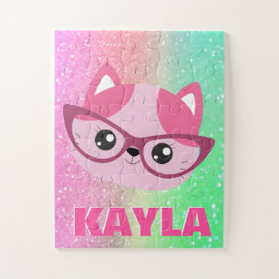 Add Name Puzzle with Gift Box, 30 Oversized Piece
