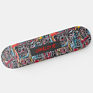 Add Name, Red Blue Yellow Skateboard