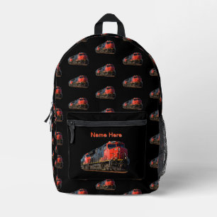 Add Name - Red  Diesel Loco      Printed Backpack