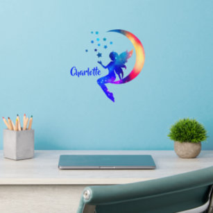 Add Name  Red Yellow Blue Starry Elf Fairy   Wall  Wall Decal