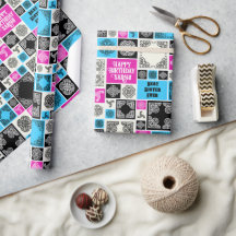 Add Name & Relationship Birthday Magenta & Blue