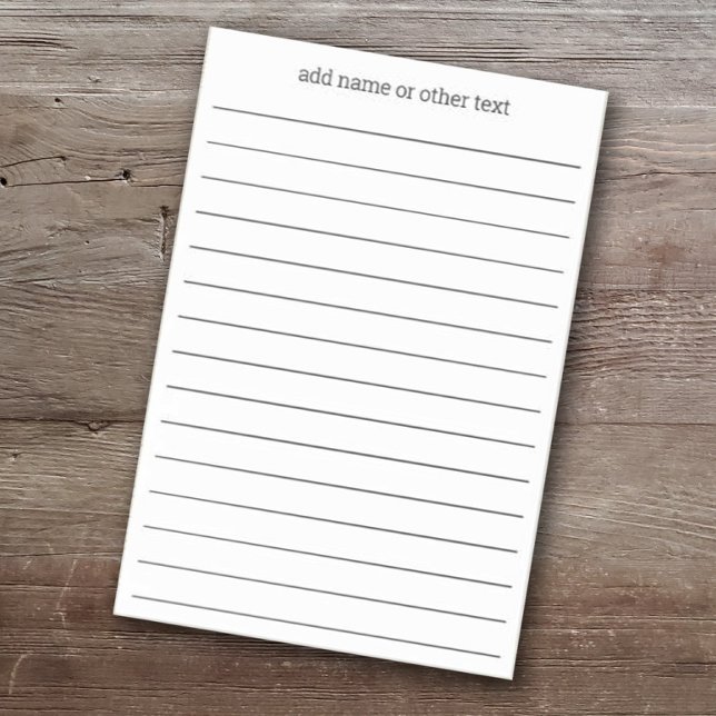 Add Name - Simple Serif Font with lines - gray Post-it Notes (Creator Uploaded)