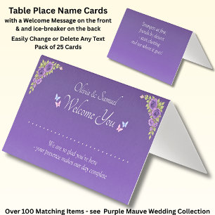 Add Name - Table Place Card - with Messages
