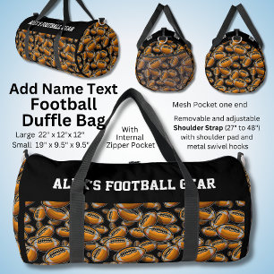Add Name Text, Alex's Football Gear Duffle Bag