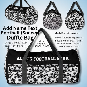 Add Name Text, Alex's Football (Soccer) Gear Duffle Bag