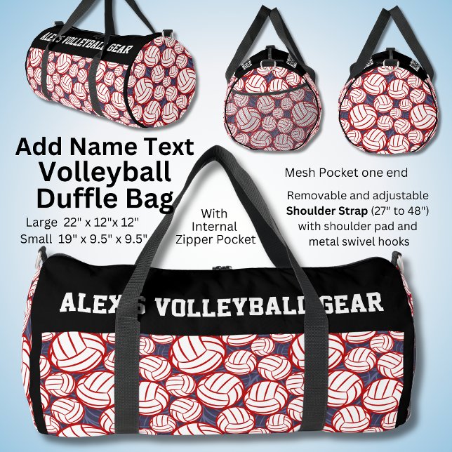 Add Name Text, Alex's Volleyball Gear  Duffle Bag (Creator Uploaded)