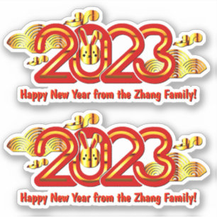 Add Name Text Chinese New Year 2023 Year of Rabbit