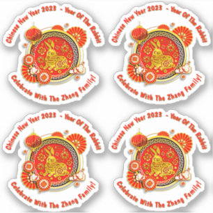 Add Name Text Chinese New Year 2023 Year of Rabbit