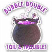 Add Name Text, Double Trouble Witch Cauldron 3D