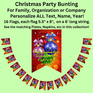 Add Name Text Matching Christmas Bunting