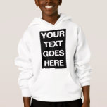 Add Name Text Photo Kids Boys Modern Template<br><div class="desc">Kids Boys Hoodies Pullover Add Image Logo Text Here Clothing Apparel Modern Template Personalised White Hooded Sweatshirt Pullover.</div>