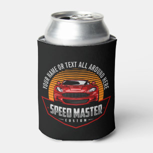 Add Name Text Red Custom SPEED MASTER Can Cooler