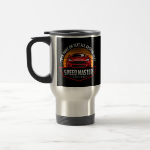 Add Name Text Red Custom SPEED MASTER Travel Mug