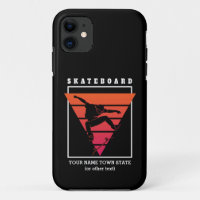 Add Name & Text Skateboard Geometric Triangle  