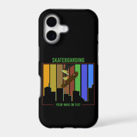 Add Name Text Skateboarding on Urban City Scene