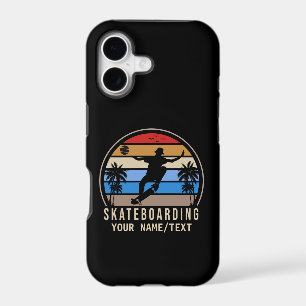 Add Name Text Skateboarding Retro Vintage Sunset