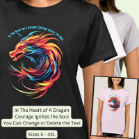 Add Name Text, Swirling Red Blue Dragon 